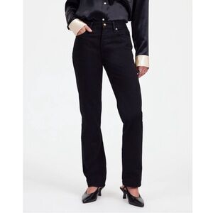 Madewell x Alexa Chung NWT High-Rise Straight Relaxed Jean Black Size 26